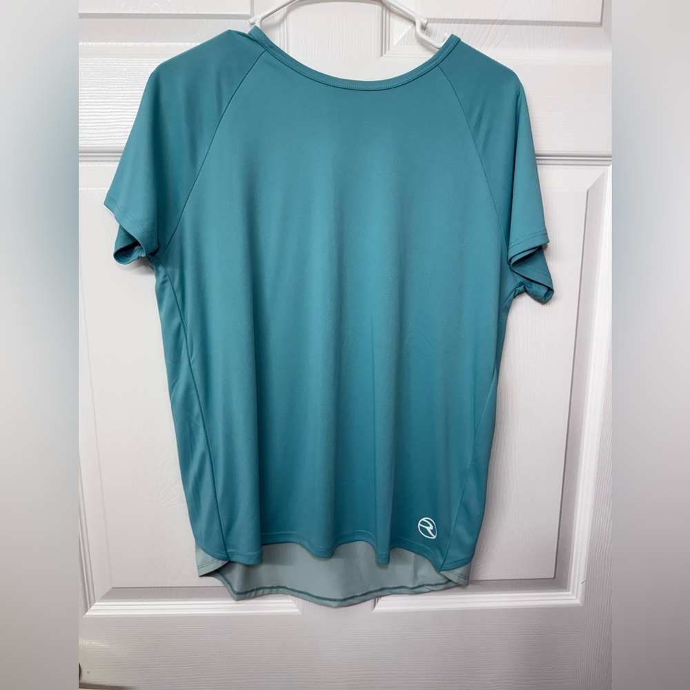 Reel Life Blue Relaxed Short Sleeve Performance Tee Women’s Size L